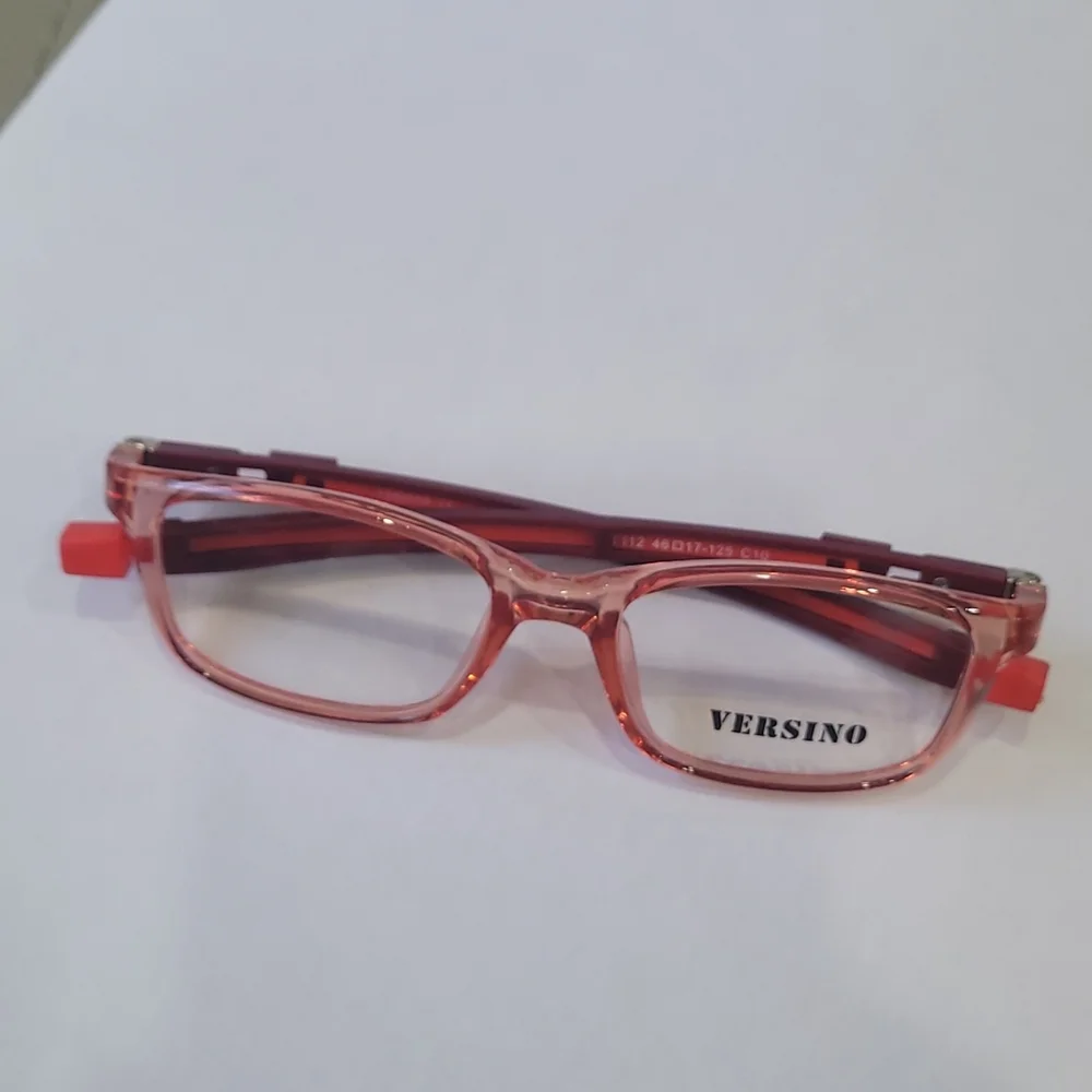 Kids Flexible Eyeglasses with magnetic Strap 180* red 👓